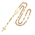 Jesus Stainless Steel Long Style Sweater Chain Religion Gold Catholic Rosary Necklace